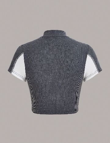 Top SHEIN, gri/alb