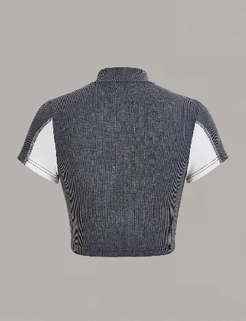 Top SHEIN, gri/alb