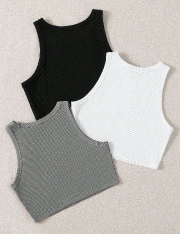 Set topuri 3 bucati SHEIN, mix culori