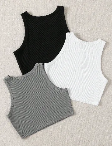 Set topuri 3 bucati SHEIN, mix culori
