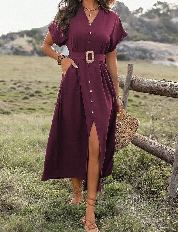 Rochie medie SHEIN, pruna