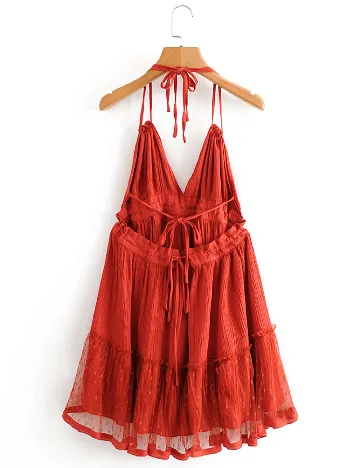 Rochie scurta Aveloria, portocaliu