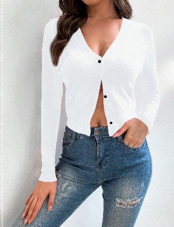 Cardigan SHEIN, alb
