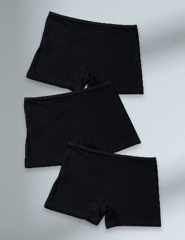 Set Boxeri 3 perechi Shein Kids, negru