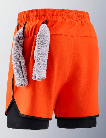 Pantaloni scurti SHEIN, portocaliu