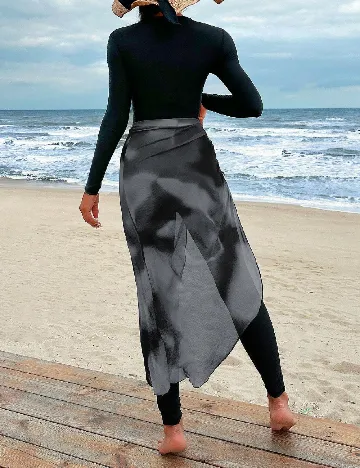 Costum de baie SHEIN, negru/gri