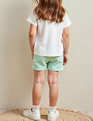Compleu Shein Kids, alb/verde