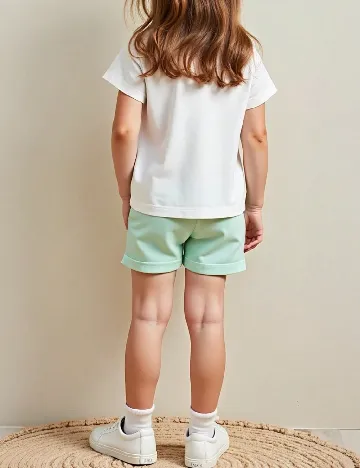 Compleu Shein Kids, alb/verde