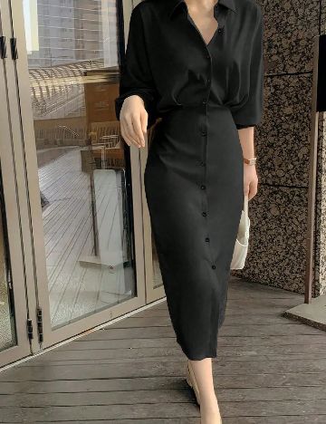 Rochie medie SHEIN, negru