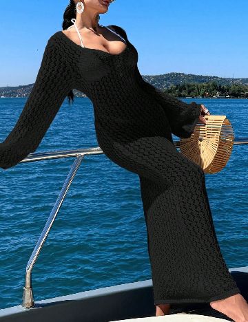 Rochie de plaja SHEIN, negru