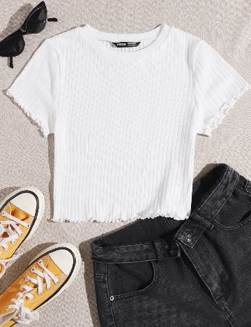 Top SHEIN, alb