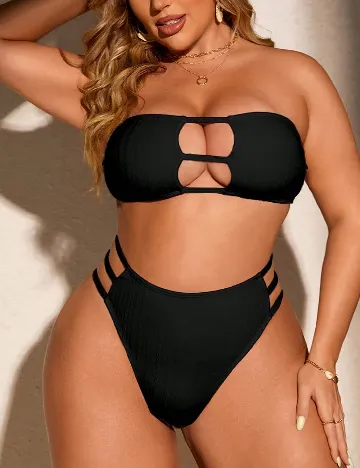 Costum de baie SHEIN CURVE, negru