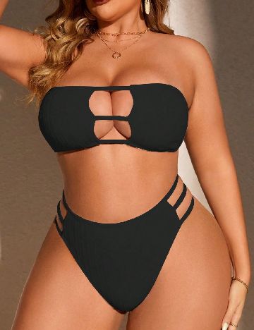Costum de baie SHEIN CURVE, negru