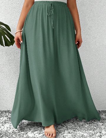 Fusta SHEIN CURVE, verde