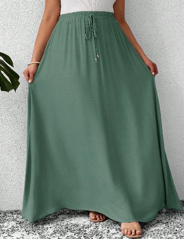 Fusta SHEIN CURVE, verde