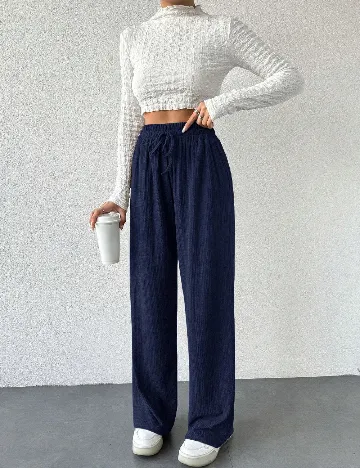 Pantaloni SHEIN, bleumarin