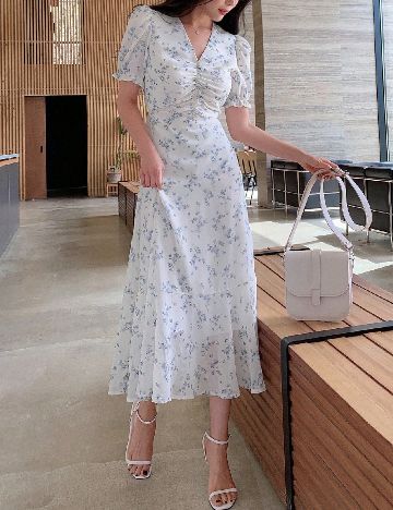 Rochie medie Dazy, floral print