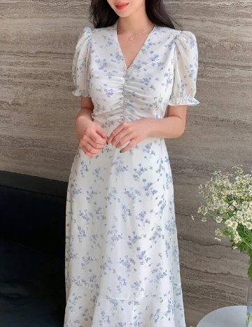 Rochie medie Dazy, floral print