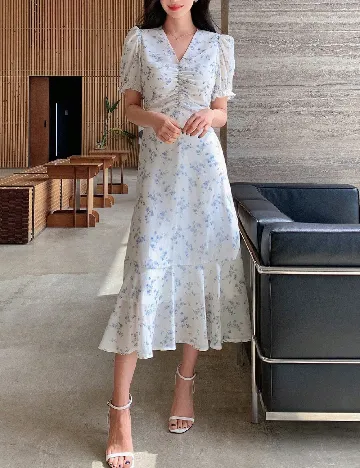 Rochie medie Dazy, floral print