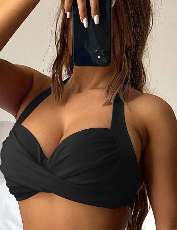 Sutien de baie SHEIN, negru