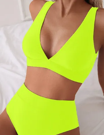 Costum de baie SHEIN, verde neon