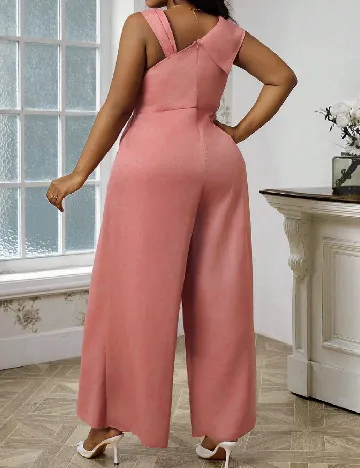 Salopeta SHEIN CURVE, roz pudra