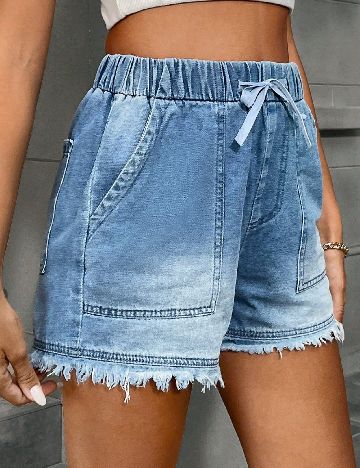 Pantaloni scurti SHEIN, albastru