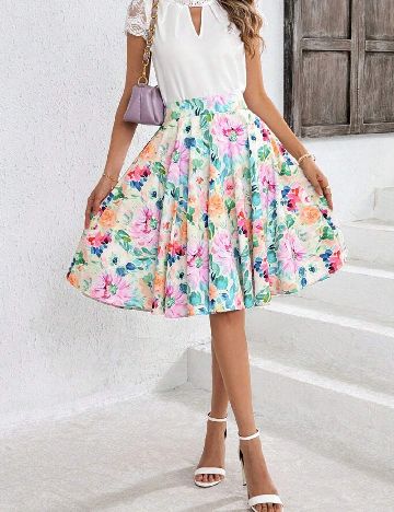 Fusta SHEIN, floral print