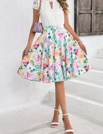 Fusta SHEIN, floral print