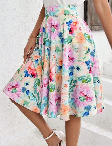 Fusta SHEIN, floral print