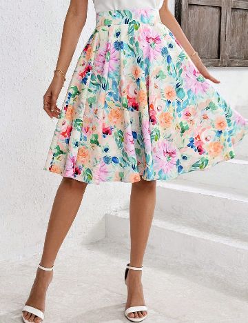 Fusta SHEIN, floral print