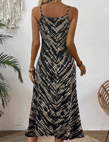 Rochie medie SHEIN, negru/bej