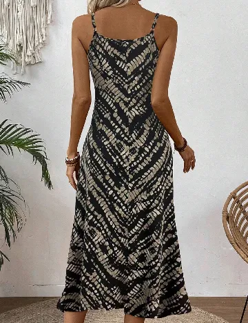 Rochie medie SHEIN, negru/bej