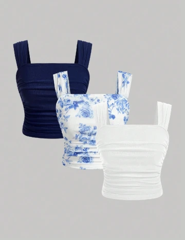 Set topuri 3 bucati SHEIN, mix culori