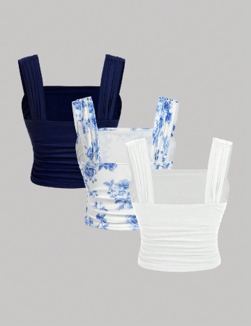 Set topuri 3 bucati SHEIN, mix culori