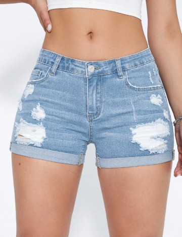 Pantaloni scurti SHEIN, albastru