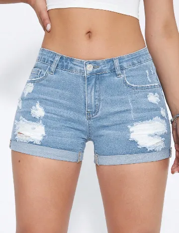 Pantaloni scurti SHEIN, albastru