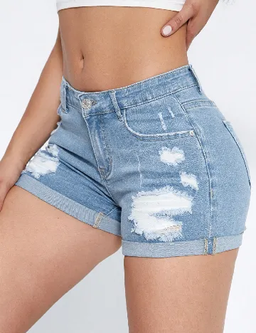 Pantaloni scurti SHEIN, albastru