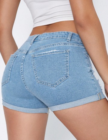 Pantaloni scurti SHEIN, albastru
