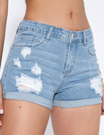 Pantaloni scurti SHEIN, albastru
