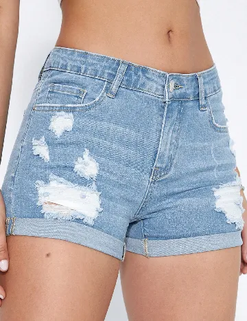Pantaloni scurti SHEIN, albastru