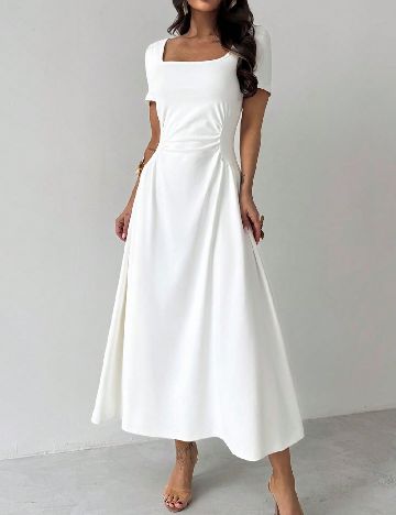 Rochie medie SHEIN, alb