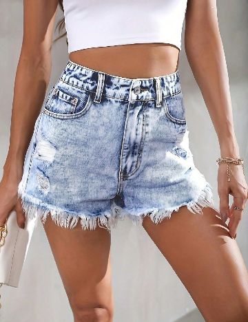 Pantaloni scurti SHEIN, albastru