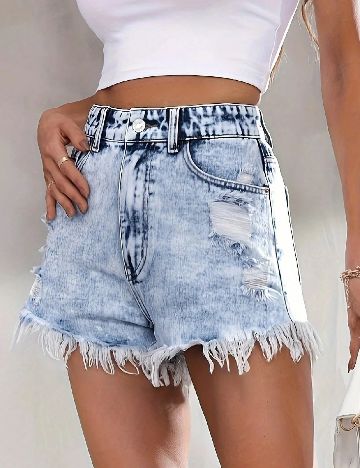 Pantaloni scurti SHEIN, albastru
