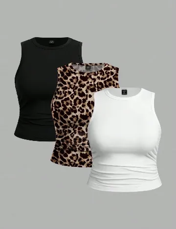 Set topuri 3 bucati SHEIN, mix culori