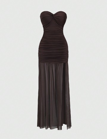 Rochie lunga SHEIN, maro
