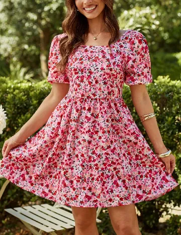 Rochie scurta SHEIN, floral print