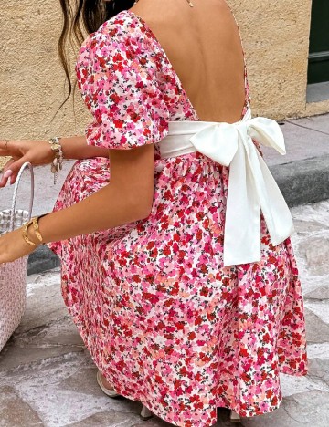 Rochie scurta SHEIN, floral print