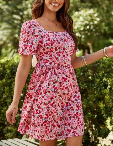 Rochie scurta SHEIN, floral print