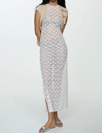 Rochie de plaja Mango, alb